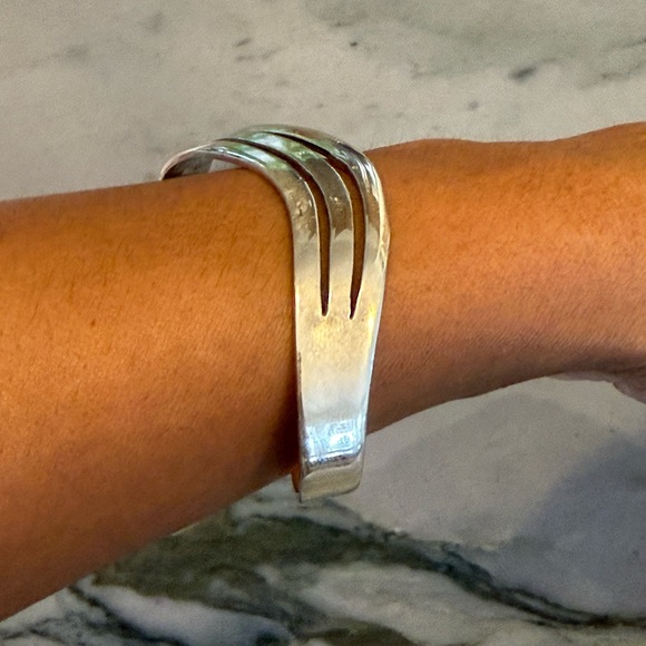 VTG Taxco Mexico Sterling Silver Open Cuff Bracelet - Picture 3 of 6